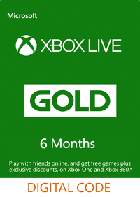 Xbox LIVE 6 Month Gold Membership Xbox LIVE 6 Month Gold Membership